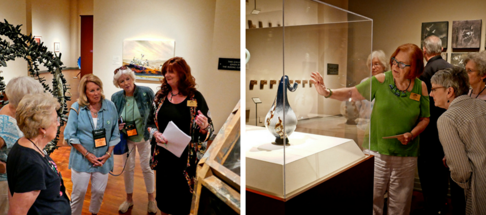 These are two images of people enjoying tours of HMA.